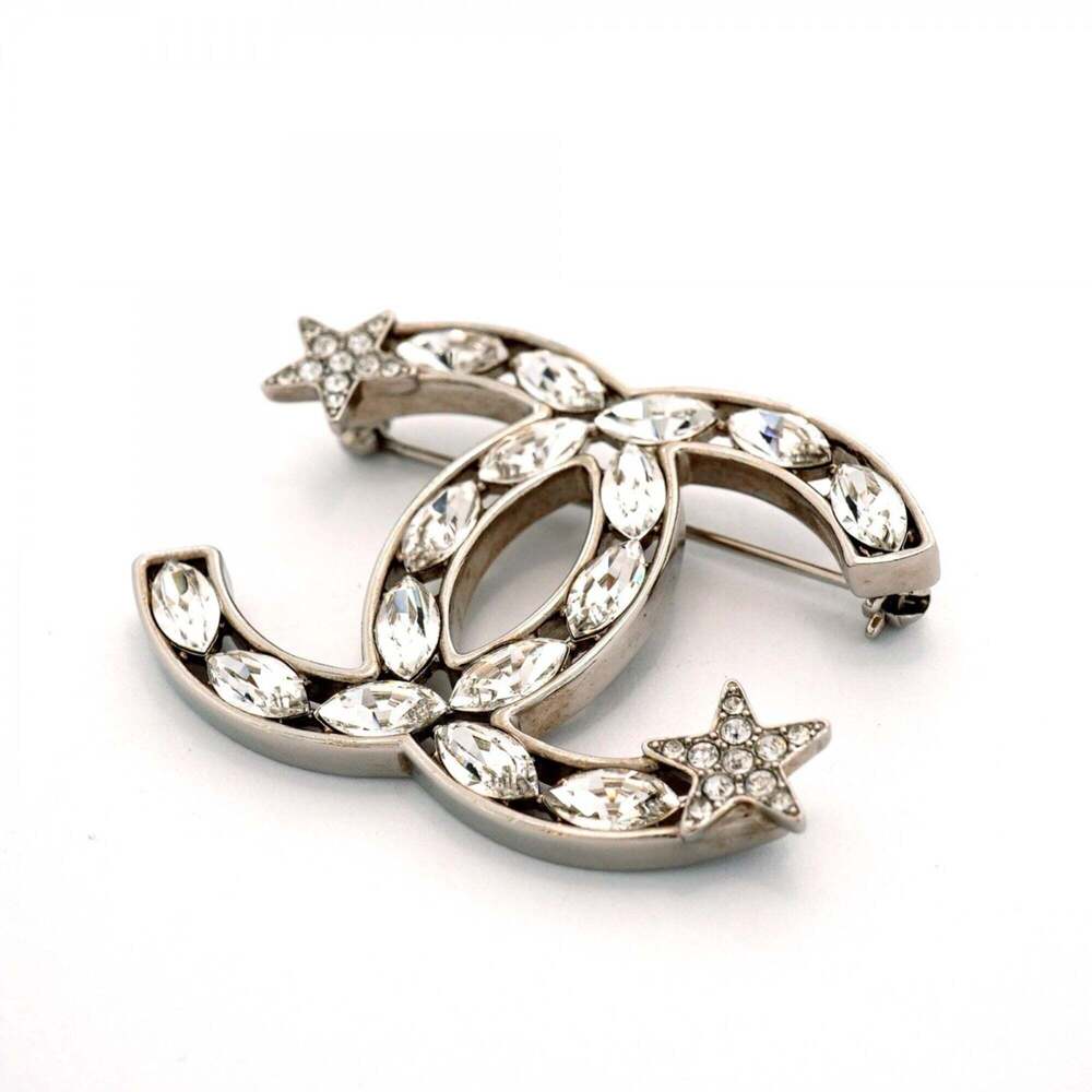 CHANEL Silver Logo Brooch - Picture 2 of 6